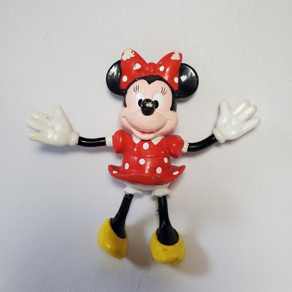 Disney Minnie Mouse Bendable Vinyl Figurine Vintage Toy